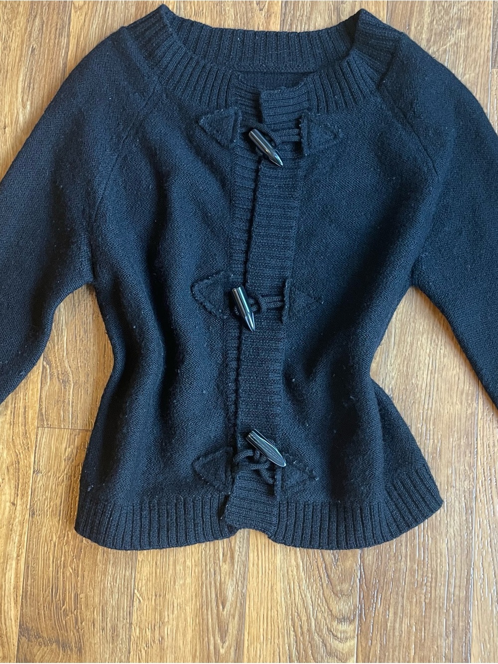 Zara Black Toggle-Front Women's Cardigan
